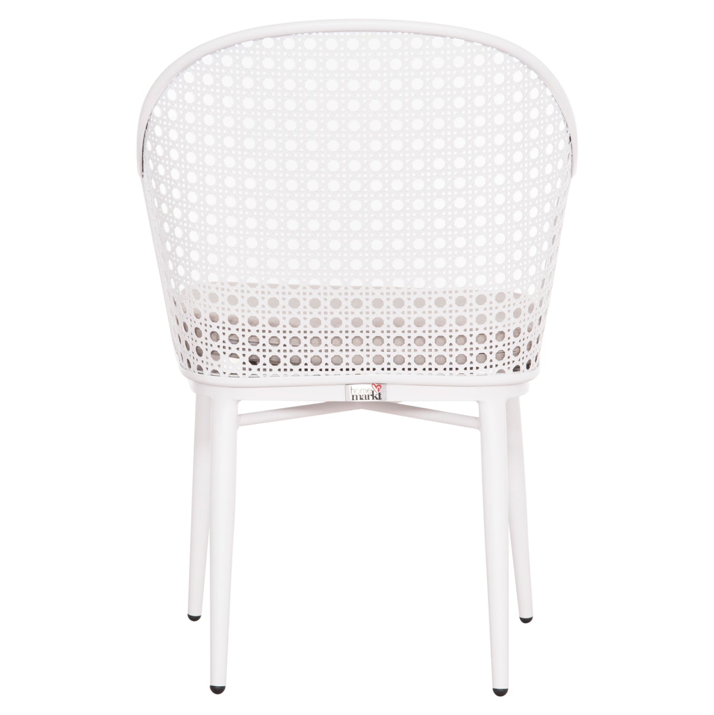 ALUMINUM ARMCHAIR OREGO HM6268.02 WHITE-CUSHION LIGHT GREY 56x59x81Hcm.