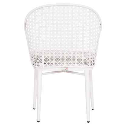 ALUMINUM ARMCHAIR OREGO HM6268.02 WHITE-CUSHION LIGHT GREY 56x59x81Hcm.