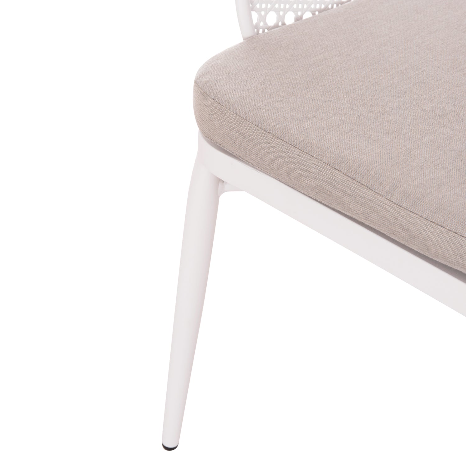 ALUMINUM ARMCHAIR OREGO HM6268.02 WHITE-CUSHION LIGHT GREY 56x59x81Hcm.