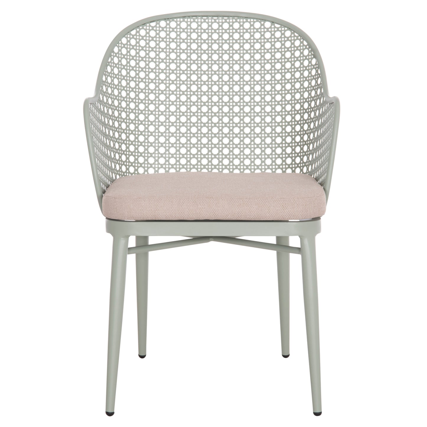 ALUMINUM ARMCHAIR OREGO HM6268.06 PISTACHIO GREEN-CUSHION BEIGE 56x59x81Hcm.