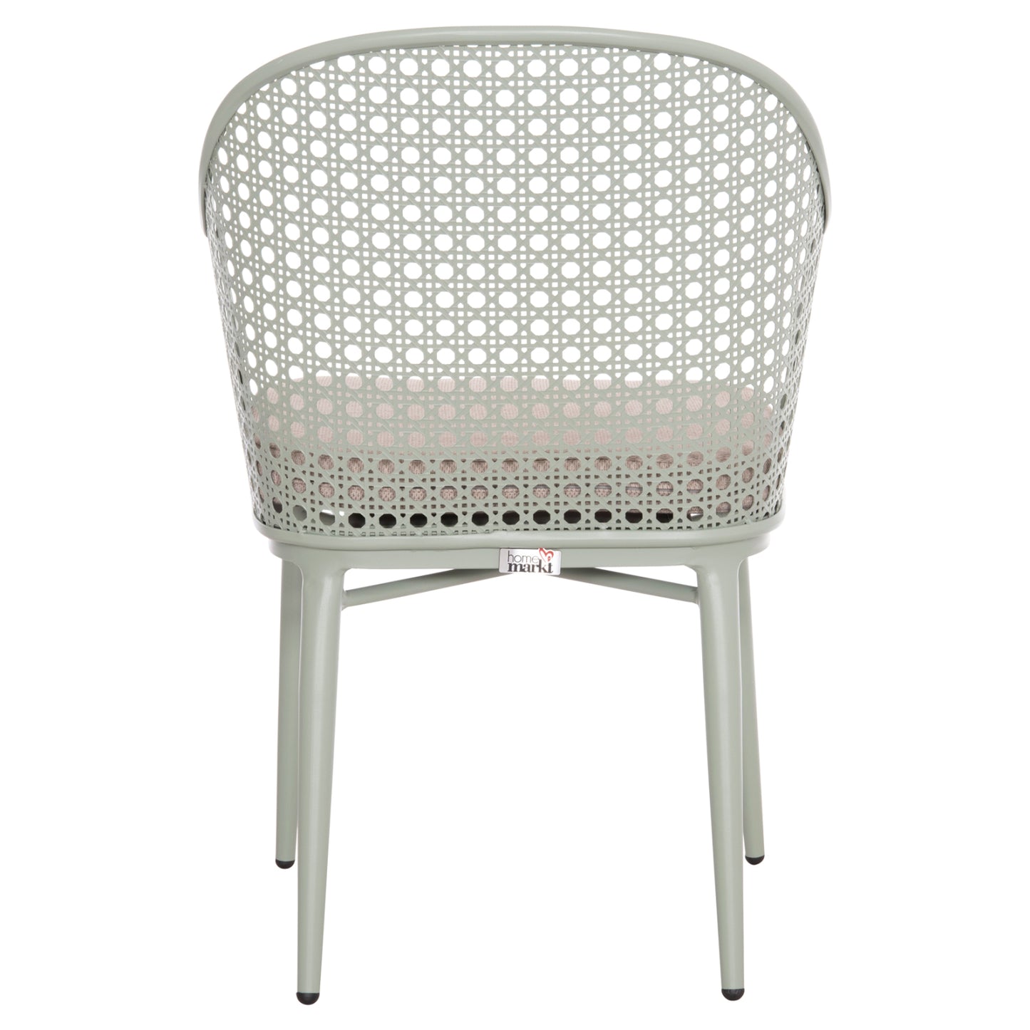 ALUMINUM ARMCHAIR OREGO HM6268.06 PISTACHIO GREEN-CUSHION BEIGE 56x59x81Hcm.