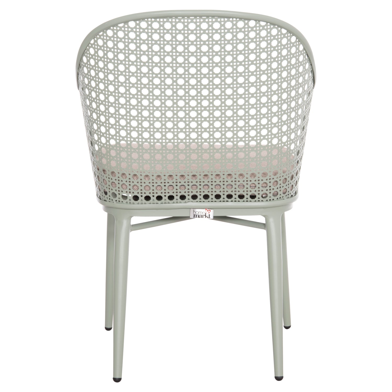 ALUMINUM ARMCHAIR OREGO HM6268.06 PISTACHIO GREEN-CUSHION BEIGE 56x59x81Hcm.