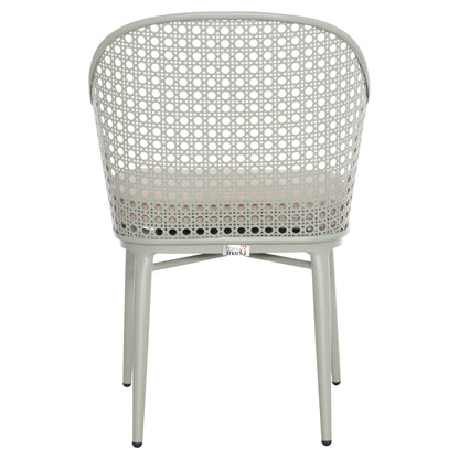 ALUMINUM ARMCHAIR OREGO HM6268.06 PISTACHIO GREEN-CUSHION BEIGE 56x59x81Hcm.