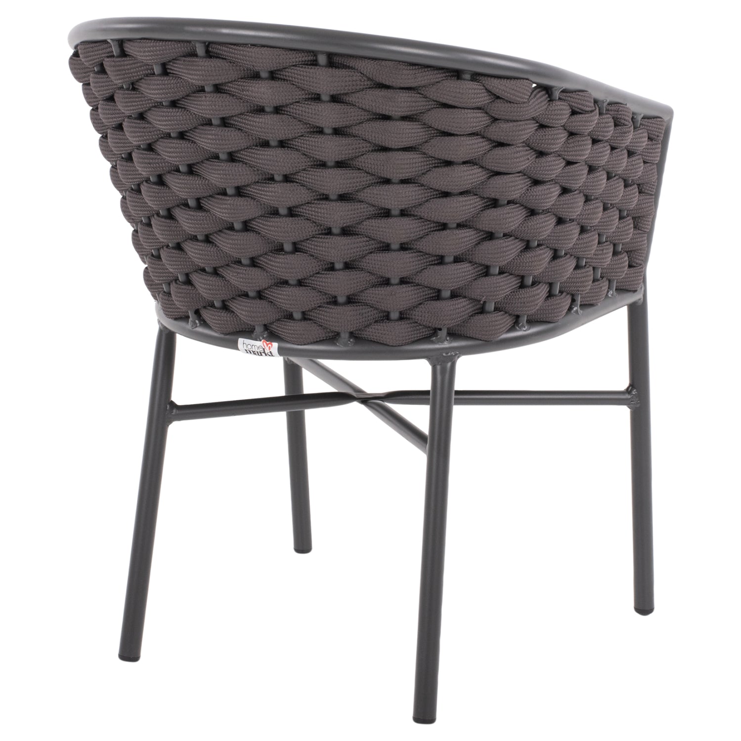 ARMCHAIR ALUMINUM WITH FOAMY ROPE DARK GREY 60x57x77Hcm.HM5859.01