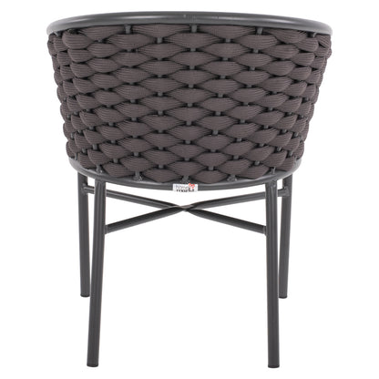 ARMCHAIR ALUMINUM WITH FOAMY ROPE DARK GREY 60x57x77Hcm.HM5859.01