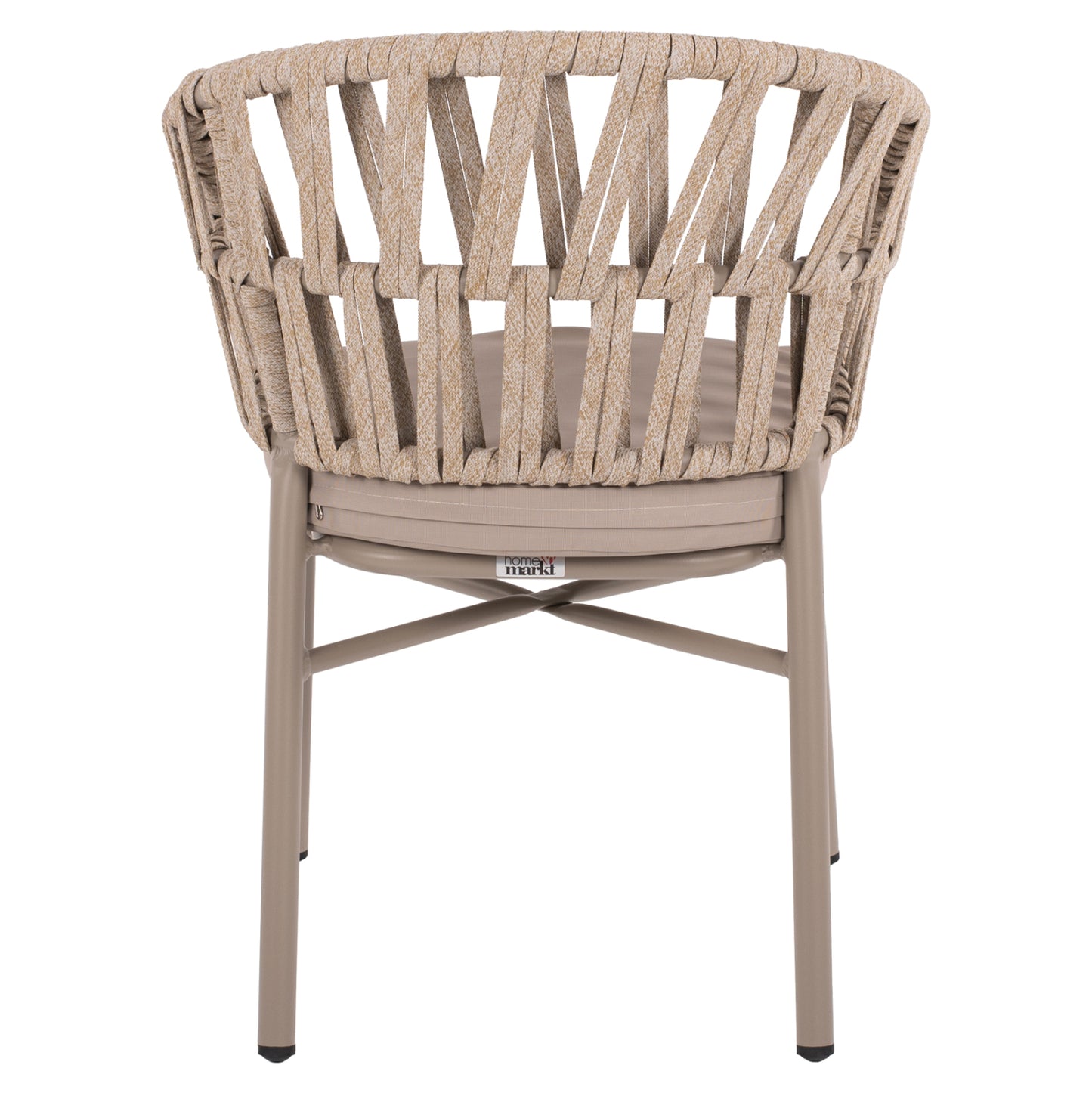 ARMCHAIR ALUMINUM LIGHT MOCHA & BEIGE ROPE 57x56x78Hcm.HM5857.03