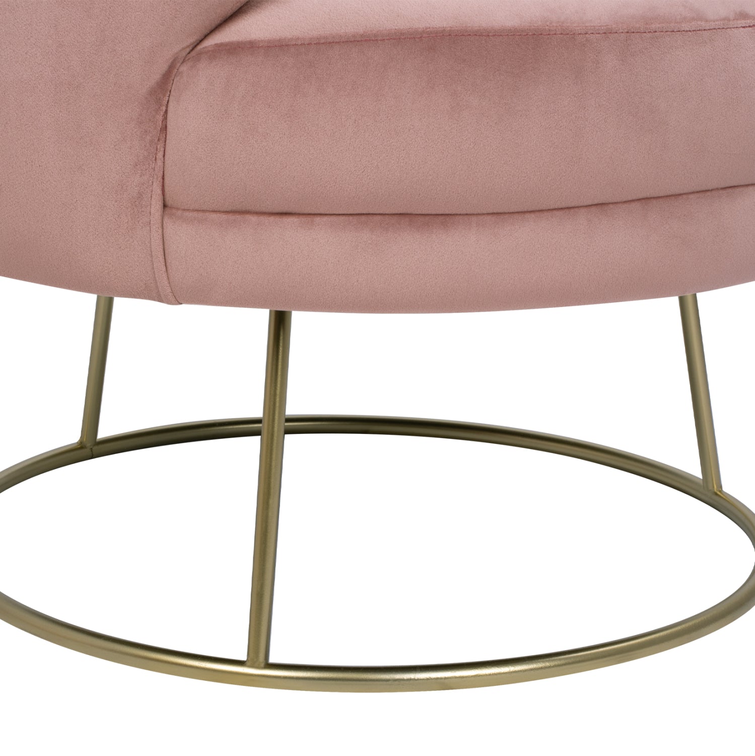 VELVET ARMCHAIR ARIEN HM8403.02 DUSTY PINK, GOLDEN BASE 80x75x82cm