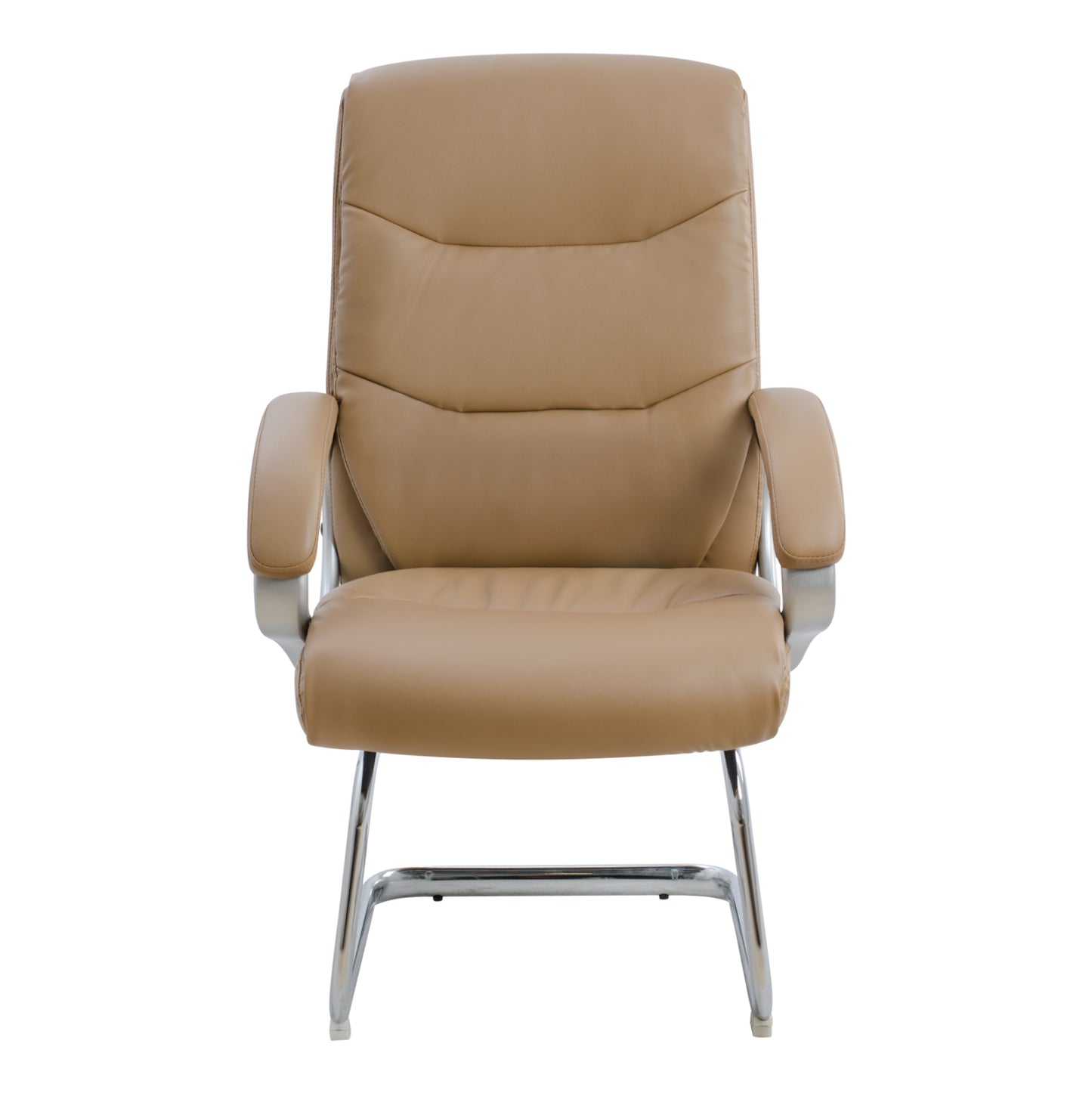 CONFERENCE ARMCHAIR SEMI-SWIVEL ZAMORA HM1088.09 CAMEL COLOR PU LEATHER 63x58x104Hcm.