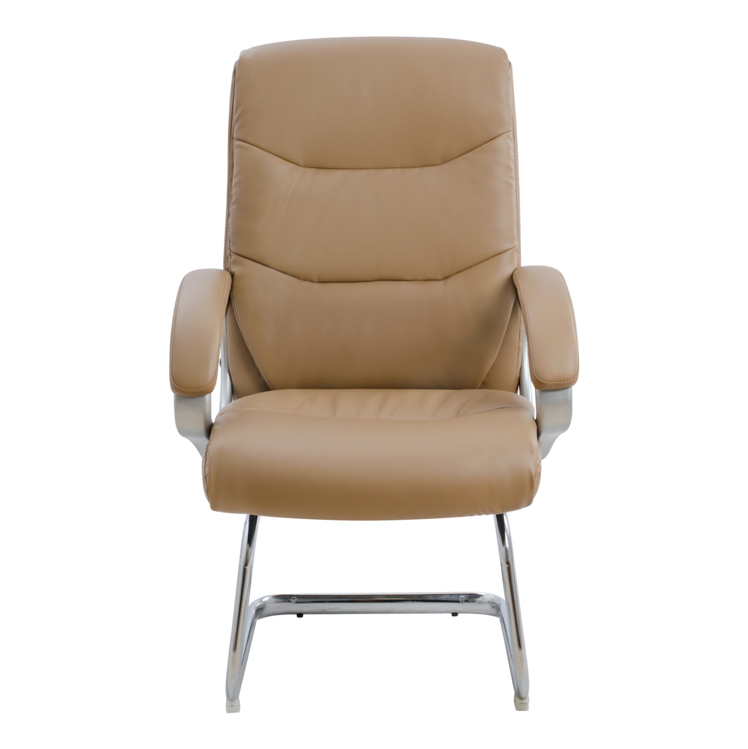 CONFERENCE ARMCHAIR SEMI-SWIVEL ZAMORA HM1088.09 CAMEL COLOR PU LEATHER 63x58x104Hcm.