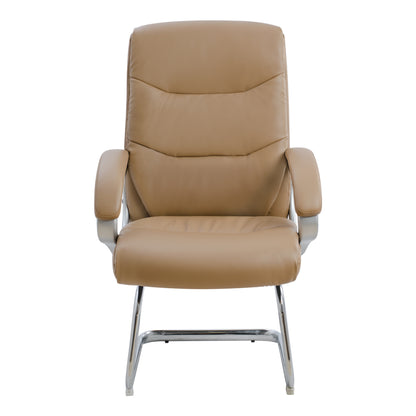 CONFERENCE ARMCHAIR SEMI-SWIVEL ZAMORA HM1088.09 CAMEL COLOR PU LEATHER 63x58x104Hcm.