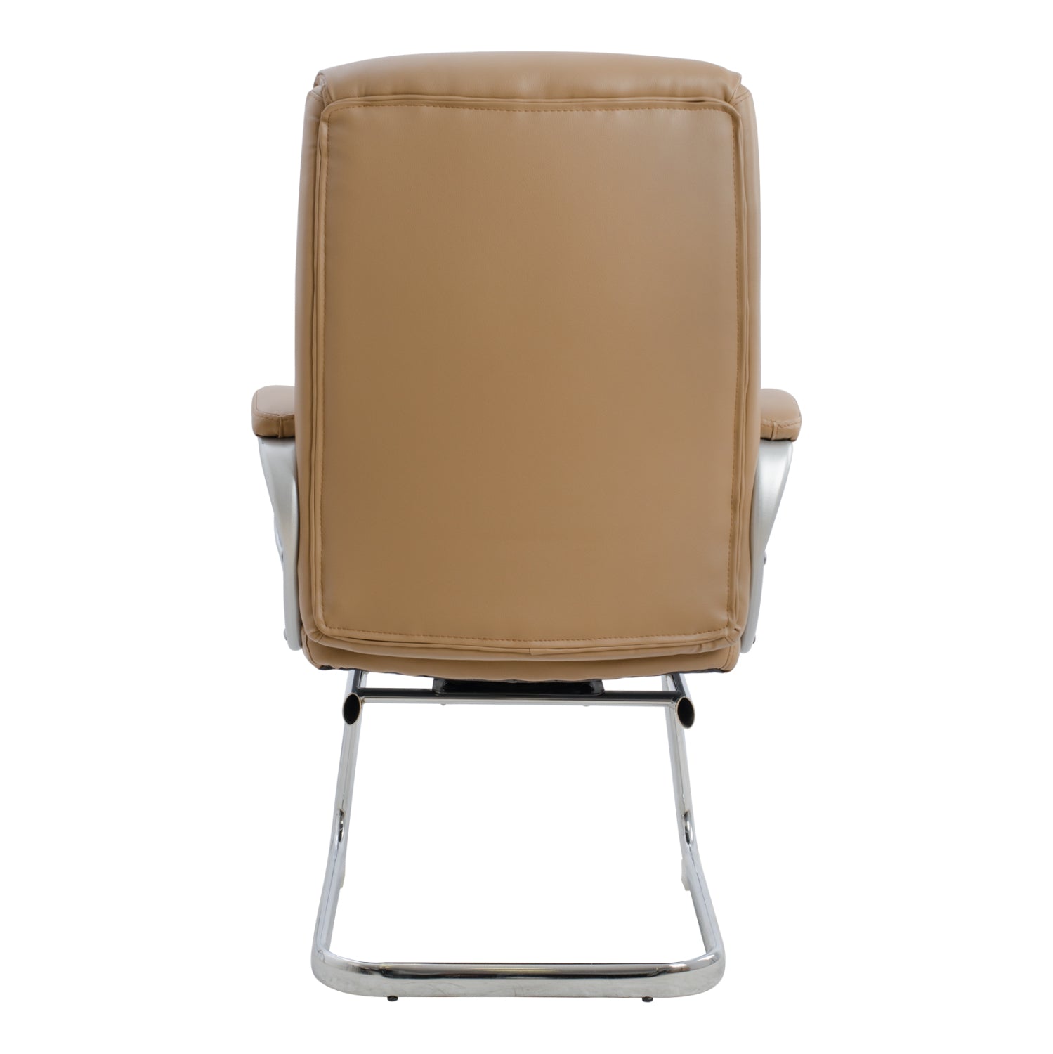 CONFERENCE ARMCHAIR SEMI-SWIVEL ZAMORA HM1088.09 CAMEL COLOR PU LEATHER 63x58x104Hcm.