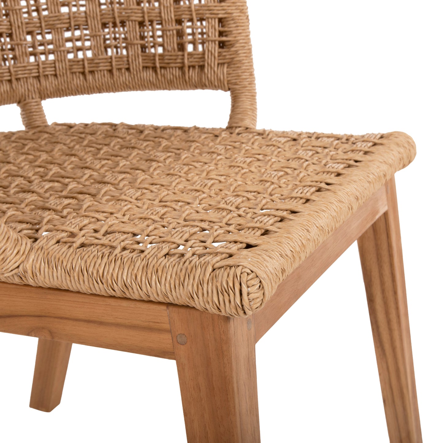 ARMCHAIR INDOORS FARLEY HM9827 TEAK WOOD-SYNTHETIC ROPE-NATURAL COLOR 58x59x72Hcm.