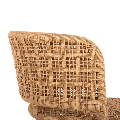ARMCHAIR INDOORS FARLEY HM9827 TEAK WOOD-SYNTHETIC ROPE-NATURAL COLOR 58x59x72Hcm.