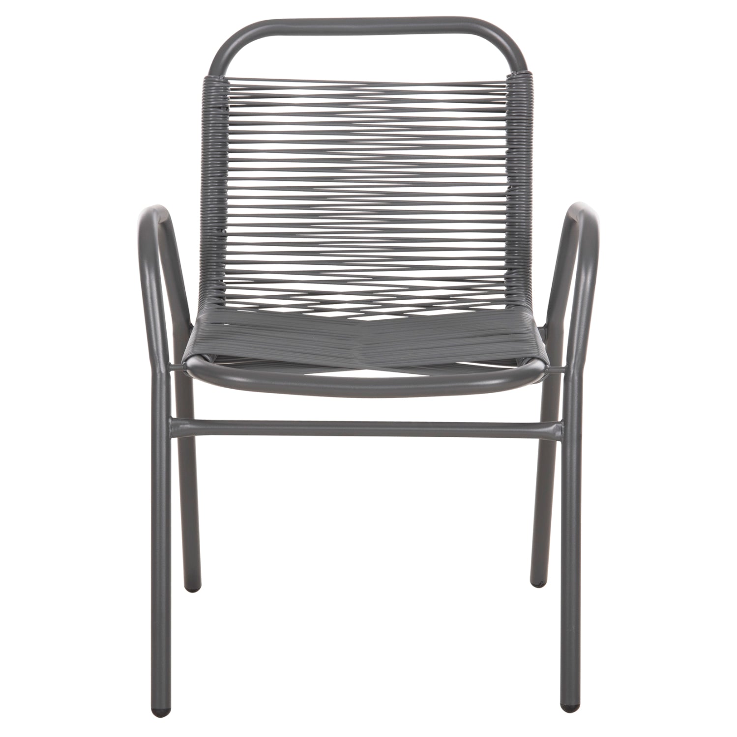 OUTDOOR ARMCHAIR AVRIL HM5968.01 METAL AND SYNTHETIC RATTAN IN GREY COLOR 54.5x56x78H