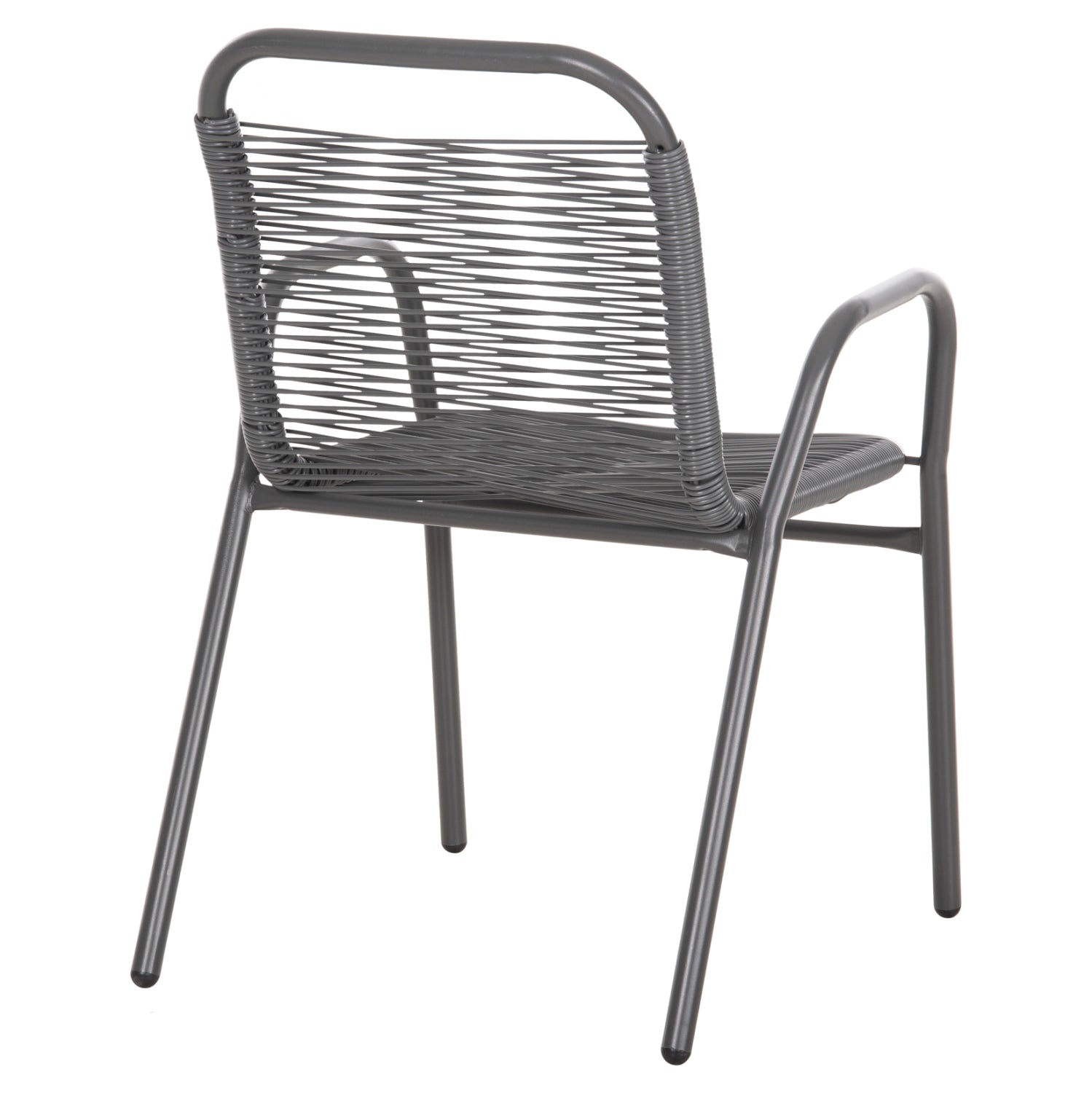 OUTDOOR ARMCHAIR AVRIL HM5968.01 METAL AND SYNTHETIC RATTAN IN GREY COLOR 54.5x56x78H