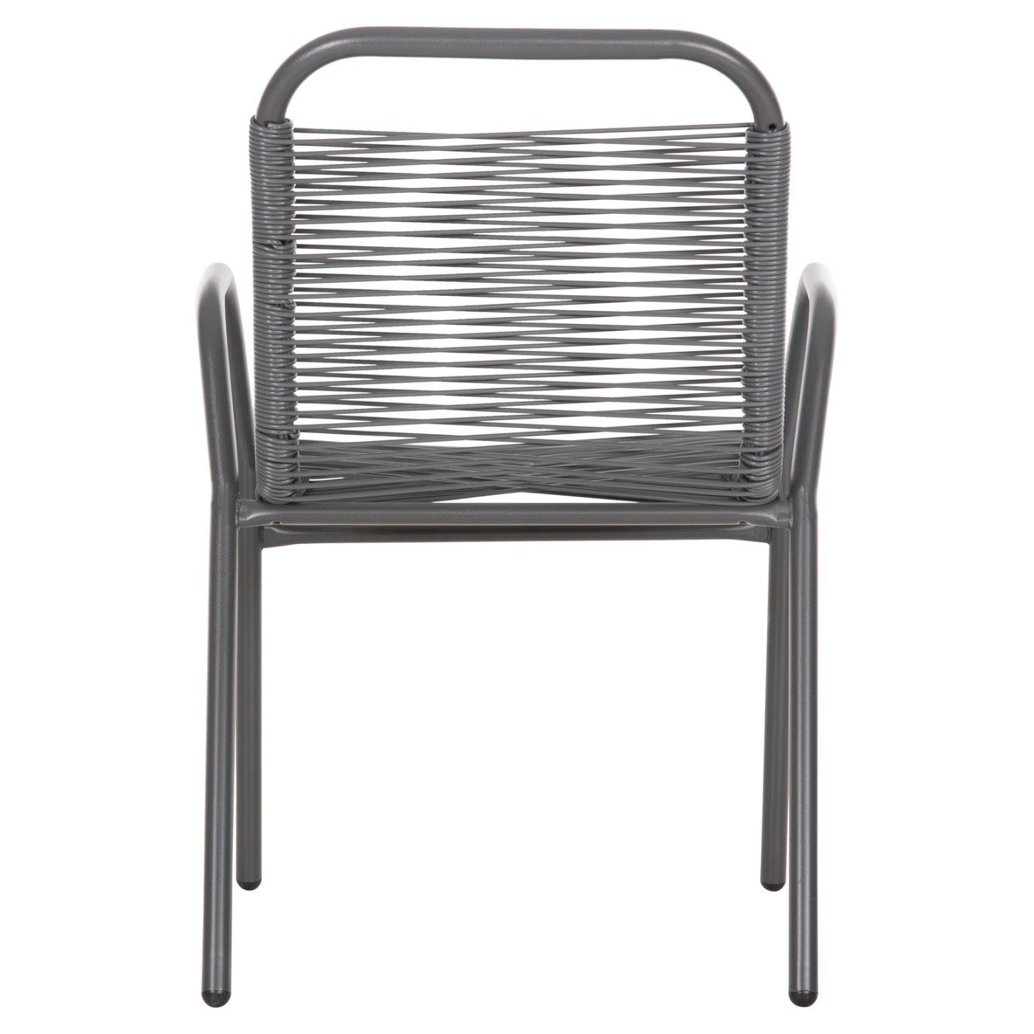 OUTDOOR ARMCHAIR AVRIL HM5968.01 METAL AND SYNTHETIC RATTAN IN GREY COLOR 54.5x56x78H