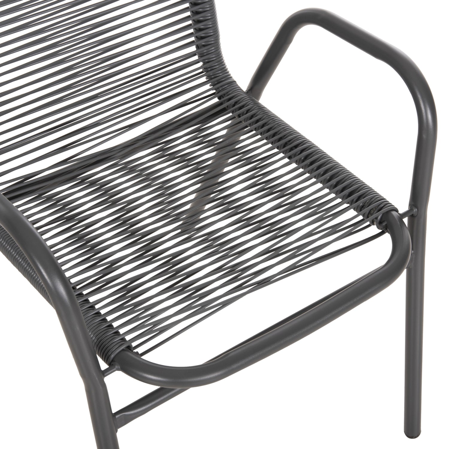 OUTDOOR ARMCHAIR AVRIL HM5968.01 METAL AND SYNTHETIC RATTAN IN GREY COLOR 54.5x56x78H