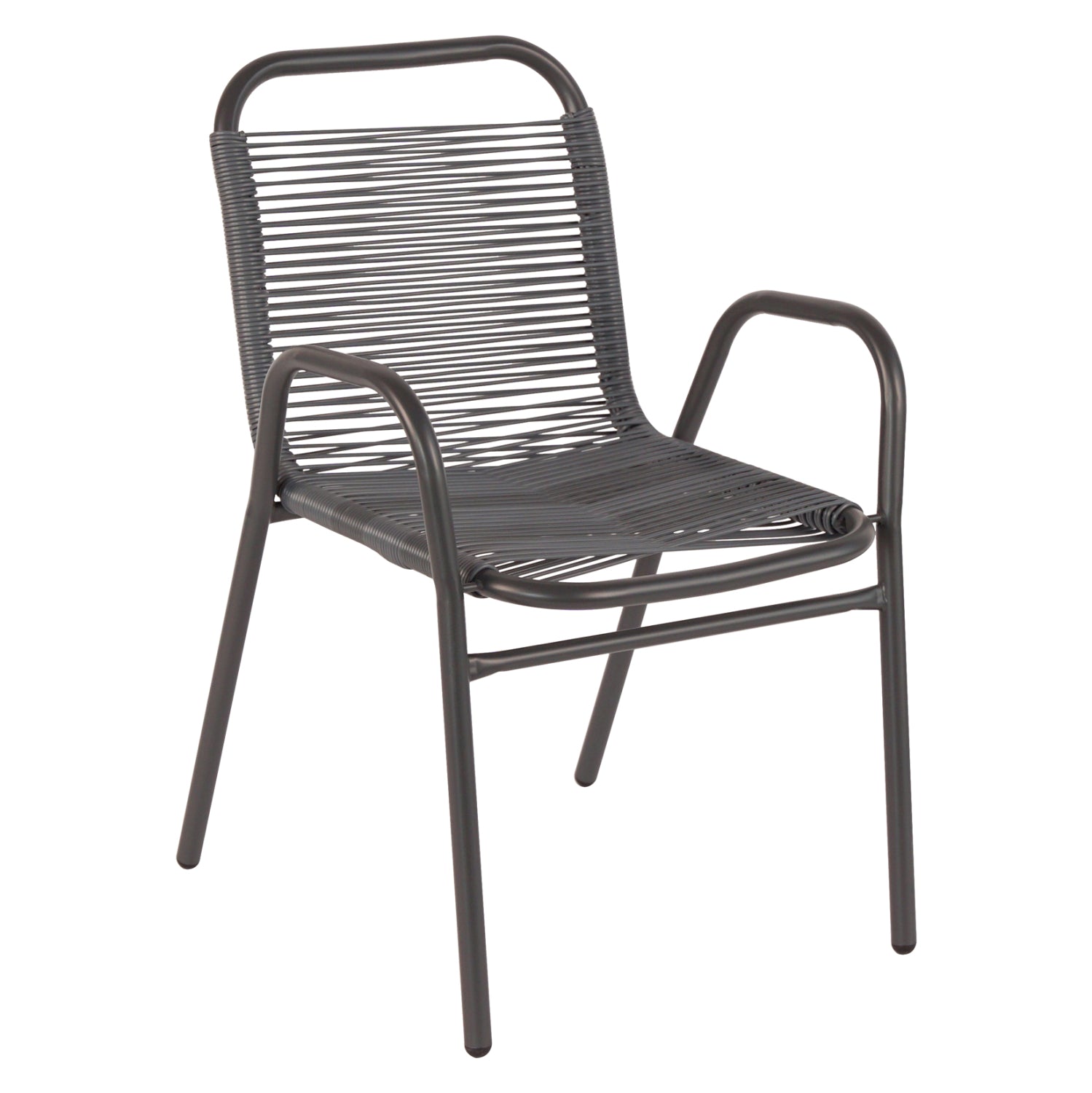OUTDOOR ARMCHAIR AVRIL HM5968.01 METAL AND SYNTHETIC RATTAN IN GREY COLOR 54.5x56x78H