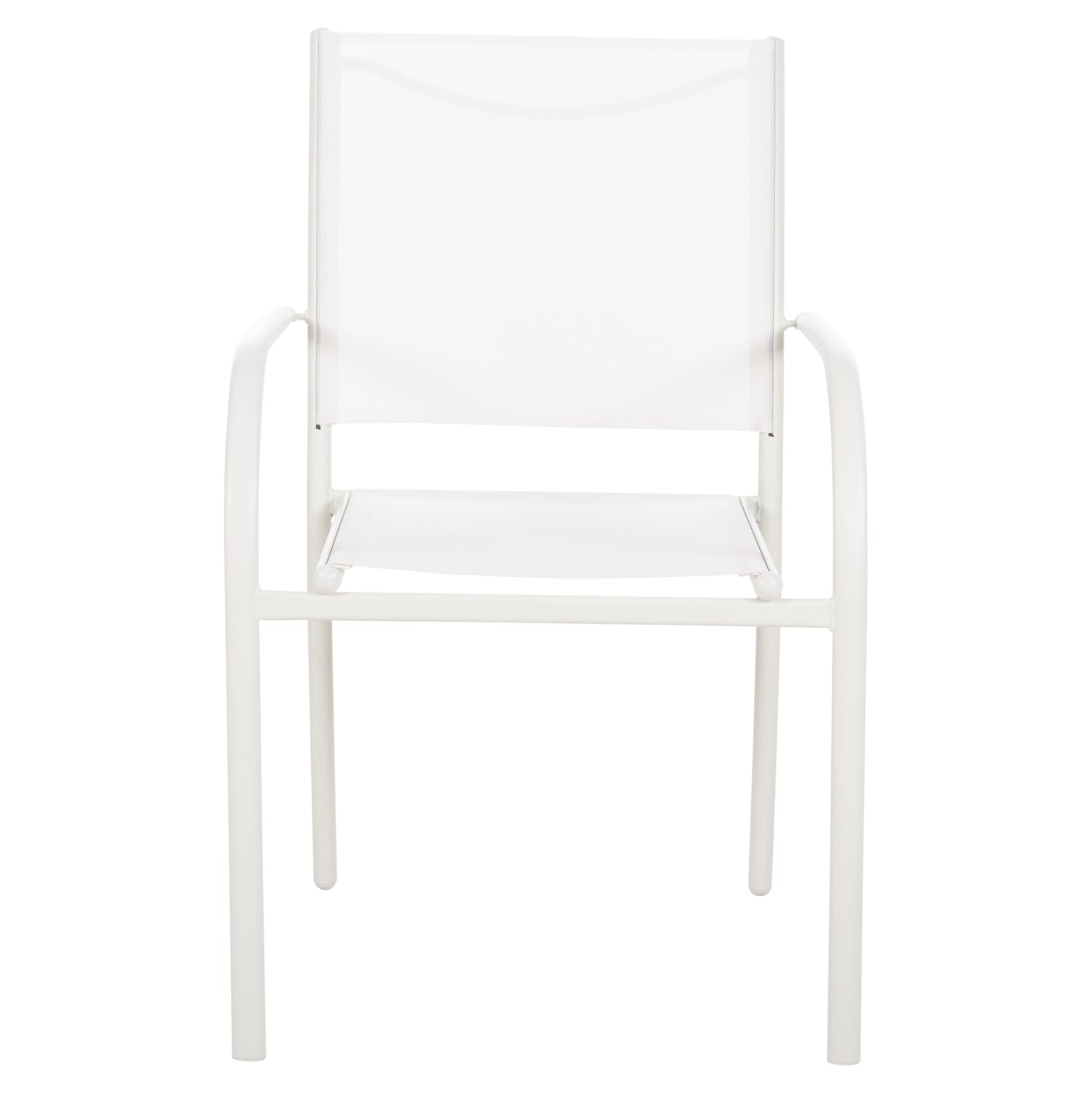 OUTDOOR ARMCHAIR REDAN HM5976.02 WHITE METAL-WHITE TEXTILENE 56x60x88Hcm.