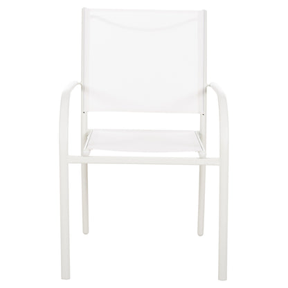 OUTDOOR ARMCHAIR REDAN HM5976.02 WHITE METAL-WHITE TEXTILENE 56x60x88Hcm.