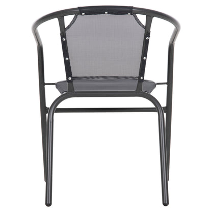 ARMCHAIR OUTDOOR LEDAN HM5977.01 METAL & TEXTILENE IN GREY 55x58x72Hcm.