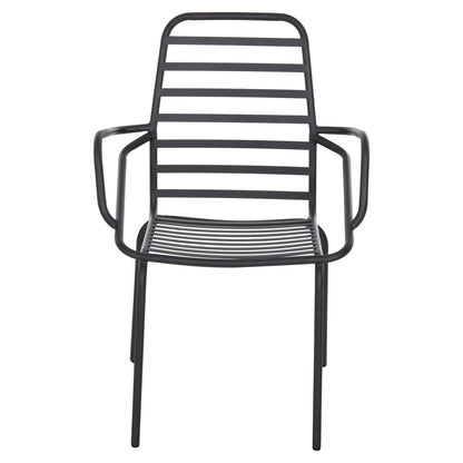 ARMCHAIR OUTDOOR FREE HM6045 METALLC BLACK 61x53x87Hcm.