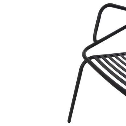 ARMCHAIR OUTDOOR FREE HM6045 METALLC BLACK 61x53x87Hcm.