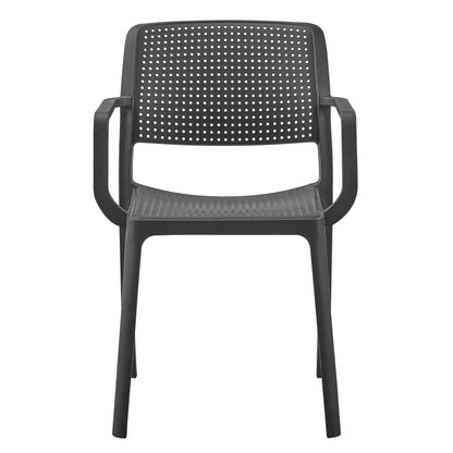 ARMCHAIR OUTDOOR COMFEE HM6102.02 POLYPROPYLENE IN BLACK 54x57x83Hcm.