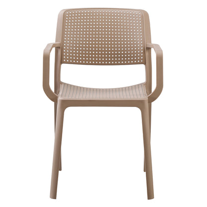 ARMCHAIR OUTDOOR COMFEE HM6102.04 POLYPROPYLENE IN CAPPUCCINO 54x57x83Hcm.