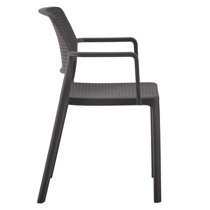ARMCHAIR OUTDOOR COMFEE HM6102.09 POLYPROPYLENE IN BROWN 54x57x83Hcm.