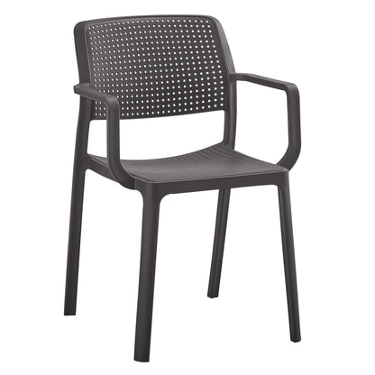 ARMCHAIR OUTDOOR COMFEE HM6102.09 POLYPROPYLENE IN BROWN 54x57x83Hcm.