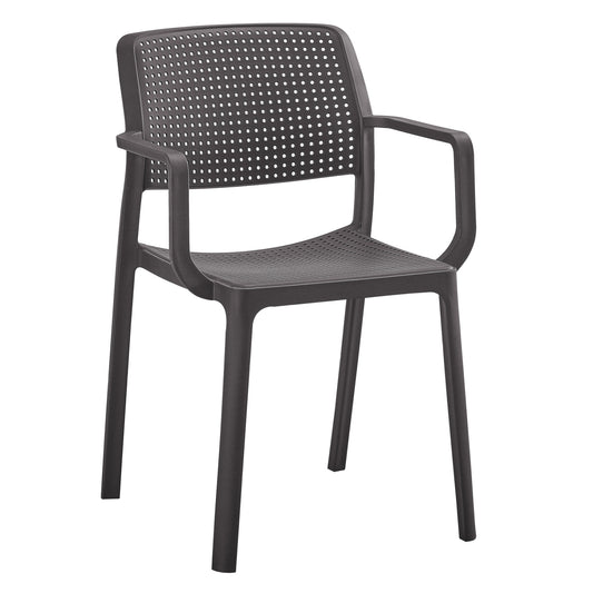 ARMCHAIR OUTDOOR COMFEE HM6102.09 POLYPROPYLENE IN BROWN 54x57x83Hcm.