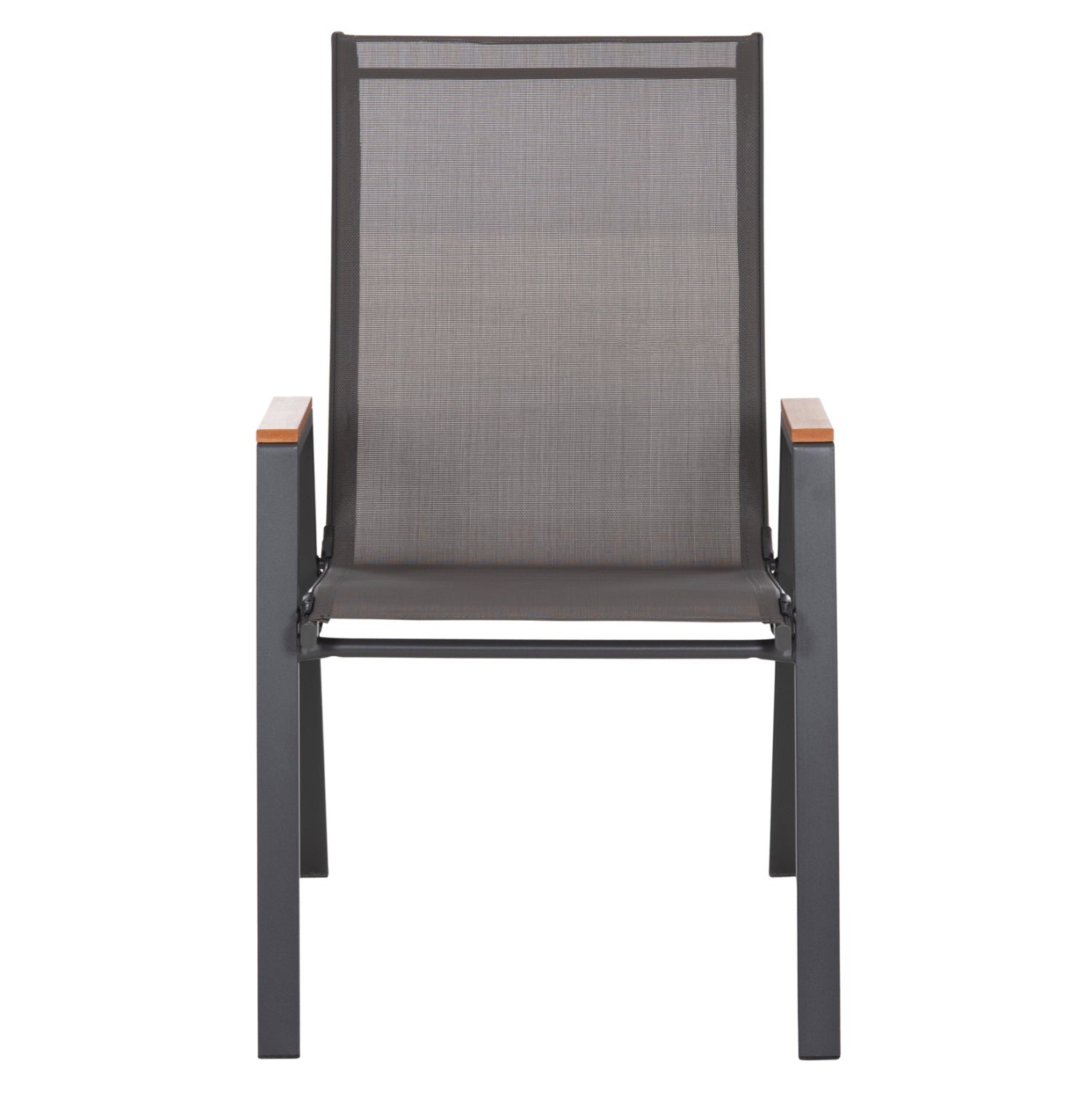 OUTDOOR ARMCHAIR LEONE HM6429.01 GREY METAL FRAME-GREY TEXTILENE 55x74x90Hcm.
