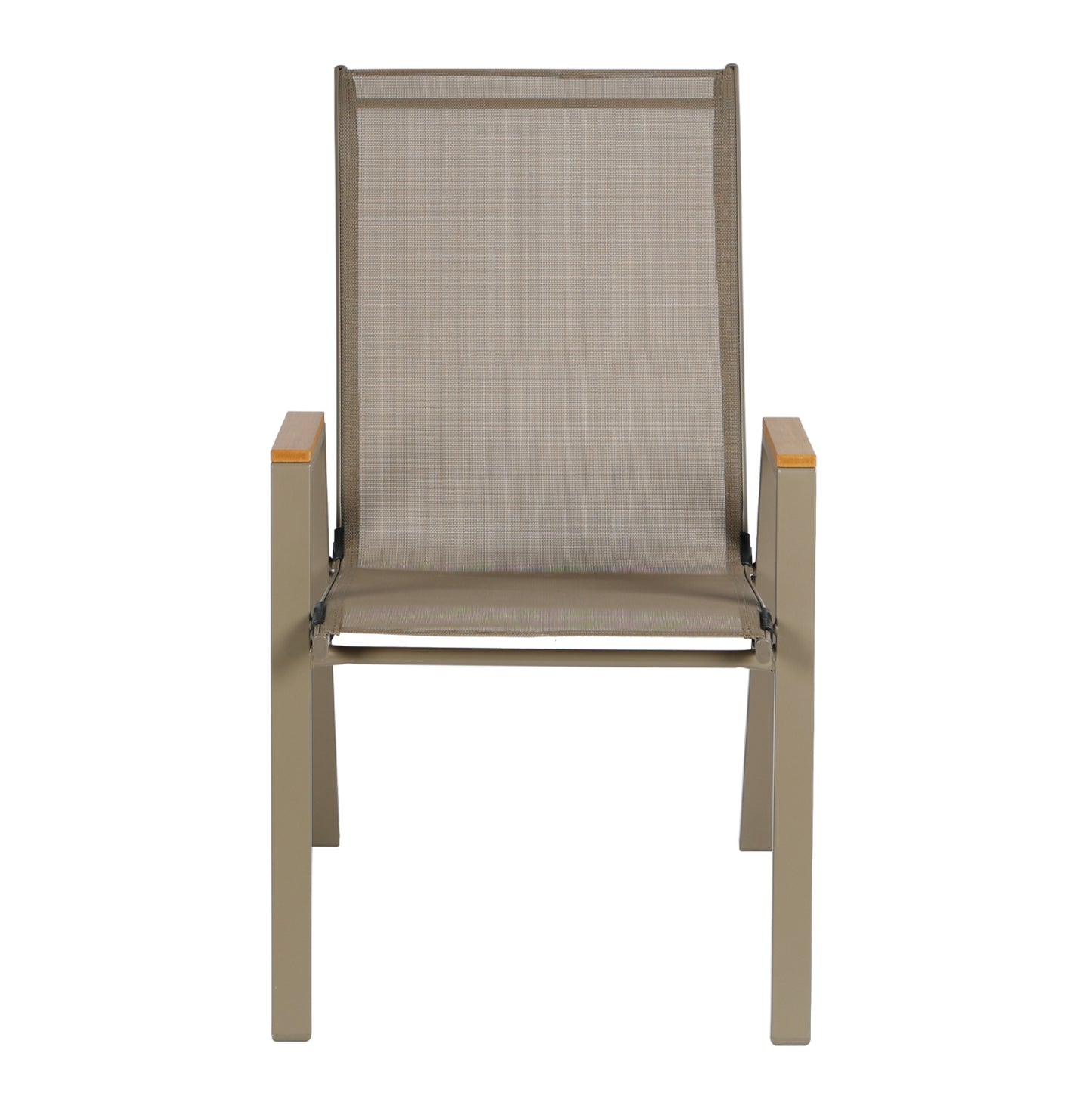OUTDOOR ARMCHAIR LEONE HM6429.04 METAL FRAME & TEXTILENE IN CHAMPAGNE COLOR 55x68x90Hcm.