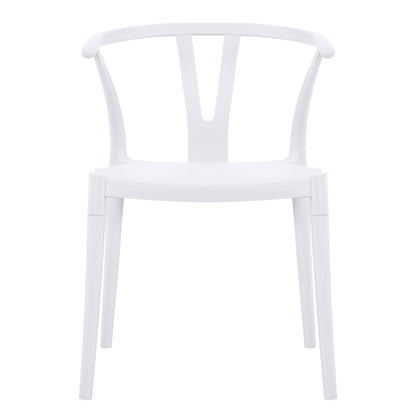 OUTDOOR DINING CHAIR BRAVE HM6625.01 POLPYPROPYLENE IN WHITE 47x42x84.5Hcm