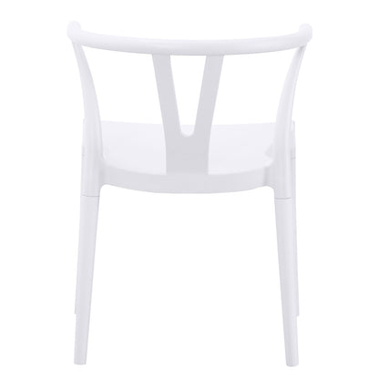 OUTDOOR DINING CHAIR BRAVE HM6625.01 POLPYPROPYLENE IN WHITE 47x42x84.5Hcm