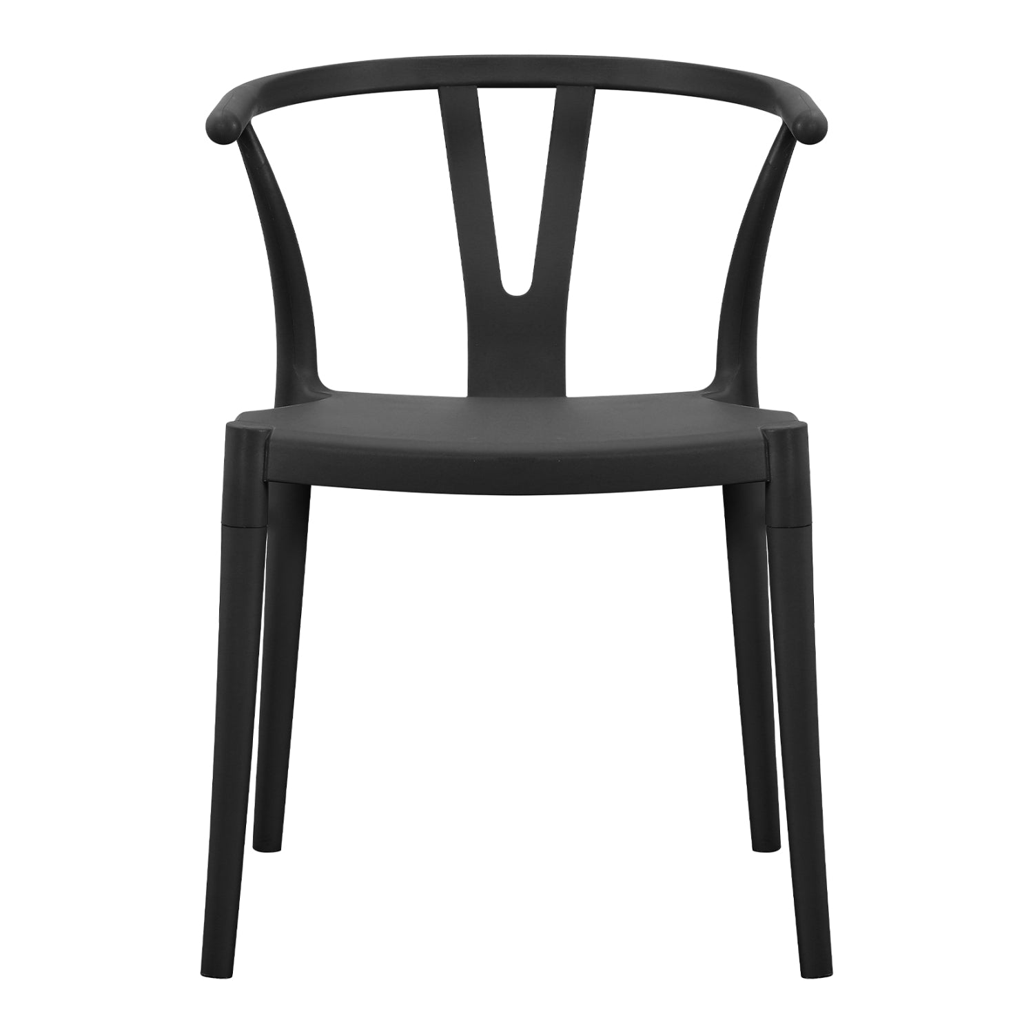 OUTDOOR DINING CHAIR BRAVE HM6625.02 POLPYPROPYLENE IN BLACK 47x42x84.5Hcm