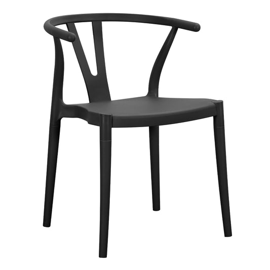 OUTDOOR DINING CHAIR BRAVE HM6625.02 POLPYPROPYLENE IN BLACK 47x42x84.5Hcm
