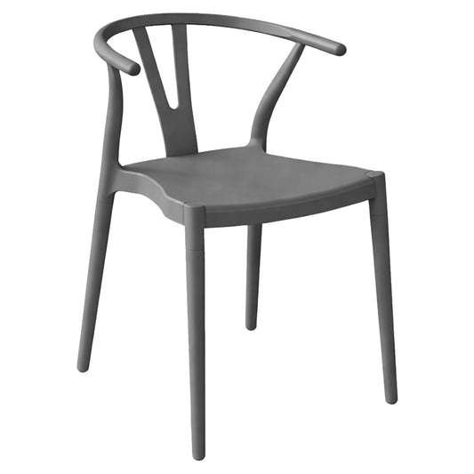 OUTDOOR DINING CHAIR BRAVE HM6625.03 POLPYPROPYLENE IN GREY 47x42x84.5Hcm