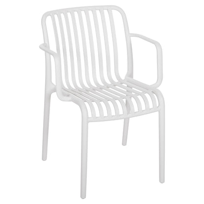 ARMCHAIR OUTDOOR CONVEE HM6105.01 POLYPROPYLENE IN WHITE 55x56x79H cm.