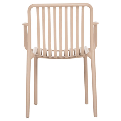 ARMCHAIR OUTDOOR CONVEE HM6105.04 POLYPROPYLENE IN CAPPUCCINO 55x56x79H cm.