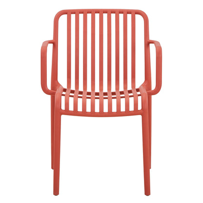 ARMCHAIR OUTDOOR CONVEE HM6105.05 POLYPROPYLENE IN RED 44,5x52,5x79H cm.