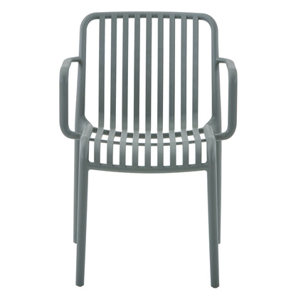 ARMCHAIR OUTDOOR CONVEE HM6105.07 POLYPROPYLENE IN DARK OLIVE 55x56x79H cm.