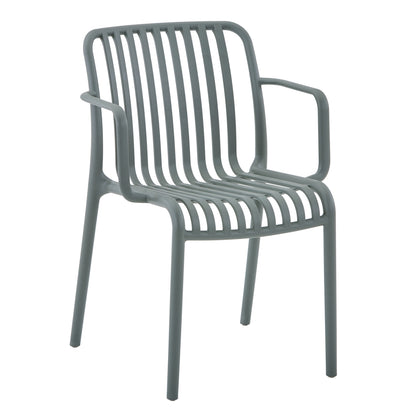 ARMCHAIR OUTDOOR CONVEE HM6105.07 POLYPROPYLENE IN DARK OLIVE 55x56x79H cm.