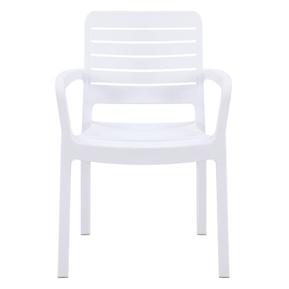 ARMCHAIR OUTDOOR FLAN HM6369.01 POLYPROPYLENE IN WHITE 57x56x82.5H cm.