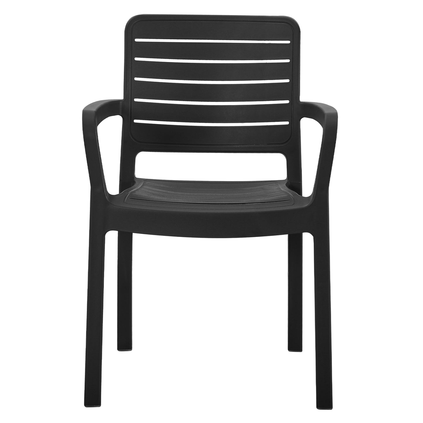 ARMCHAIR OUTDOOR FLAN HM6369.02 POLYPROPYLENE IN BLACK 57x56x82.5Hcm.