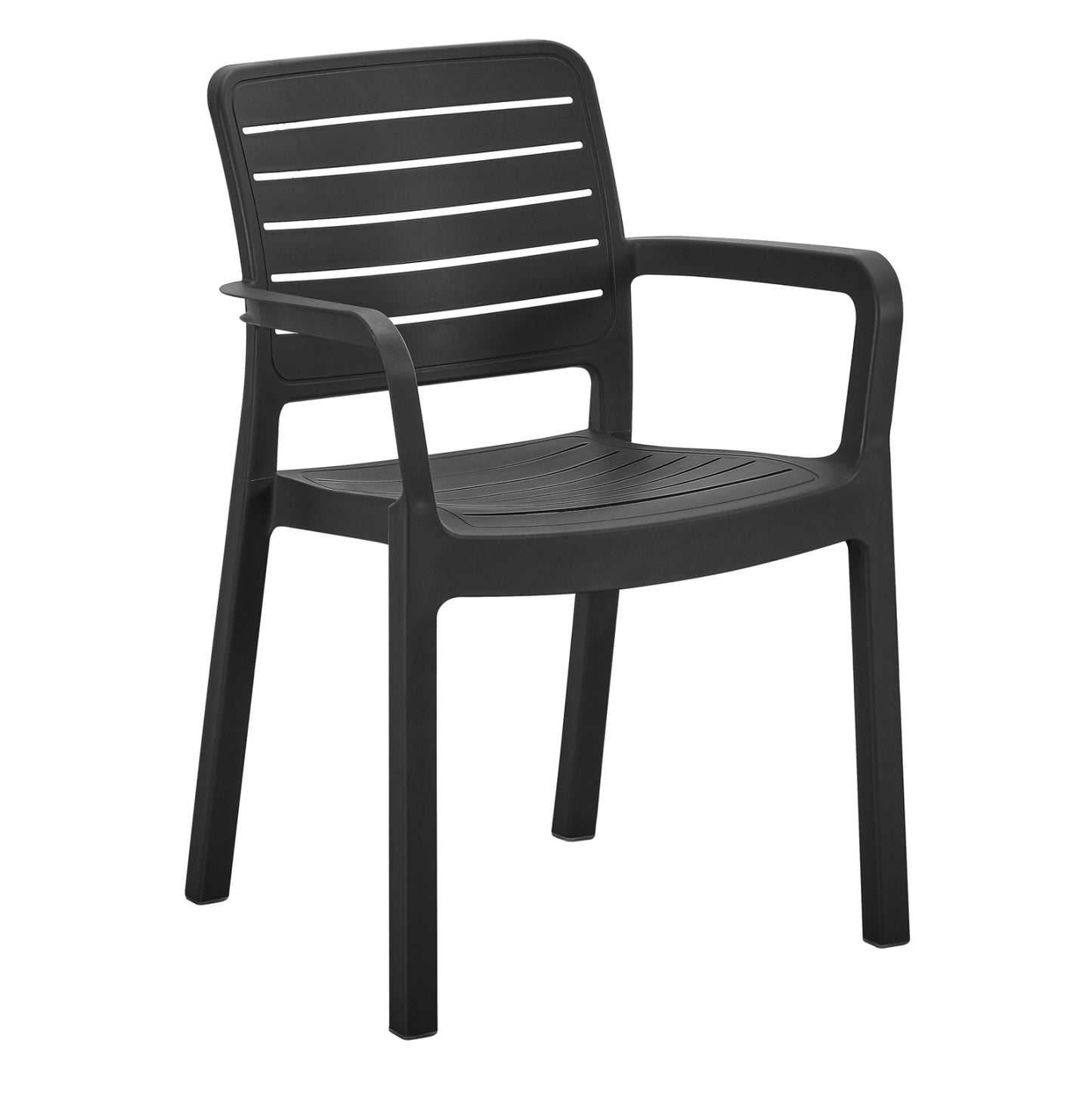 ARMCHAIR OUTDOOR FLAN HM6369.02 POLYPROPYLENE IN BLACK 57x56x82.5Hcm.
