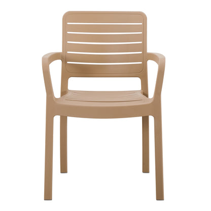ARMCHAIR OUTDOOR FLAN HM6369.03 POLYPROPYLENE IN CAPPUCCINO 57x56x82.5Hcm.