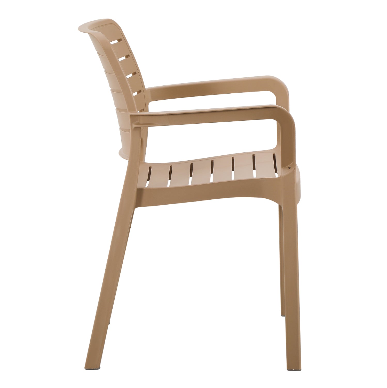 ARMCHAIR OUTDOOR FLAN HM6369.03 POLYPROPYLENE IN CAPPUCCINO 57x56x82.5Hcm.