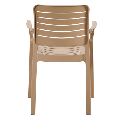 ARMCHAIR OUTDOOR FLAN HM6369.03 POLYPROPYLENE IN CAPPUCCINO 57x56x82.5Hcm.